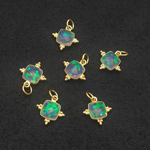 Opale de feu Coussin Lunette Fantaisie 8 MM Charme Petit Pendentif En Gros - Product Image 4