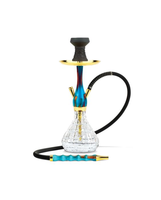 Chicha FALAH Moderne Personnalisée – Ensemble Complet en Verre avec Double Tuyau en Aluminium, Technique Miroir, Couleurs Personnalisables – Direct Usine