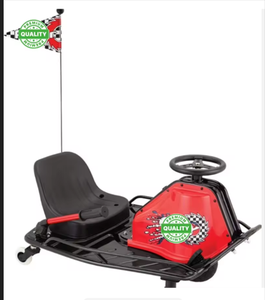 Kart eléctrico de drift unisex juvenil de calidad premium, color rojo - Product Image 3