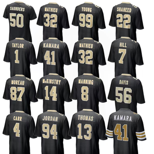 Camiseta de Fútbol Americano Personalizada al por Mayor 2025, Unisex, Nueva Orleans, 1 Taylor, 7 Hill, 14 McKinstry, Cosida, Edición Limitada, Transpirable, Manga Corta - Product Image 1