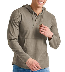 เสื้อฮู้ดกันลมมีฮู้ดของผู้ชายเสื้อสเวตเชิ้ตแขนยาวแบบสวมหัวมีฮู้ดสำหรับฤดูหนาวโลโก้ออกแบบได้ตามต้องการ - Product Image 1