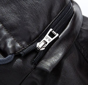 Hommes en cuir véritable moto hiver polaire chaud motard Vintage manteau Moto décontracté mince pilote imperméable coupe-vent haute rue - Product Image 5