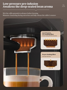 Cafetera Espresso Programable de 20 Bares, Cafetera de Doble Extracción, Pantalla Táctil, Carcasa de Acero Inoxidable para Uso Doméstico - Product Image 4