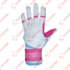 Gants de frappeur professionnels de baseball et de softball en cuir de vachette les plus vendus manchette longue multicolore à prix économique - Product Image 2