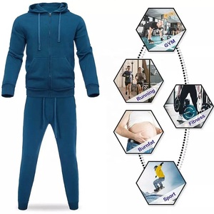 Survêtement unisexe en molleton de coton respirant à fermeture éclair 100%, couleurs personnalisées, logo imprimé, vêtements de sport d'hiver écologiques, jogging - Product Image 6