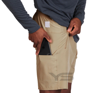 Pantalones cortos deportivos para hombre con logotipo personalizado, pantalones cortos informales/a la moda de alta calidad, holgados, sólidos y multicolores, con botones en la cintura - Product Image 6