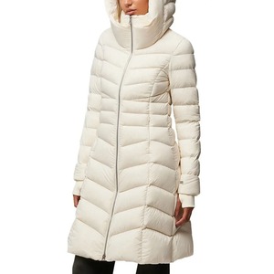 Chaqueta Acolchada Ligera con Capucha para Mujer, Precio de Fábrica al por Mayor, Impermeable, Larga, con Relleno de Algodón, para Invierno - Product Image 5