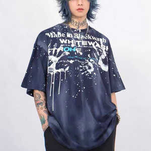 Hombres Plain Acid Wash Vintage camiseta Drop Shoulder Oversize Verano 2025 Hombres Ropa Stock a granel Camisas de alta calidad Camisetas para hombres - Product Image 1