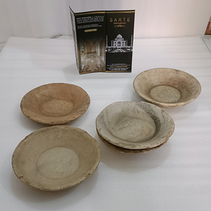 Bol en pierre fait main rustique sculpté bol à pâte en pierre naturelle plat décoratif Style Vintage exportation en gros approvisionnement mondial - Product Image 5