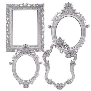 Retro European Vintage <b>Photo</b> <b>Frame</b> Silver <b>Photo</b> Props <b>Frame</b> - Product Image 1