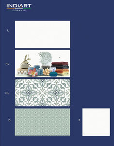 Carreaux muraux émaillés en céramique de style classique Spa de haute qualité 300x600mm Texture solide verte pour une application intérieure traditionnelle - Product Image 3