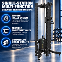 BN Appareil de musculation multifonction à colonne unique avec pile de poids pour lat pulldown, low row, face pull et entraînement complet du corps