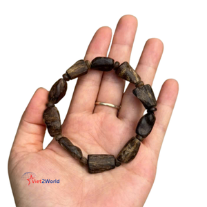 Original Natural Smooth Rod Agarwood Bracelet From Vietnam New Product Ready for Export <b>Wood</b> <b>Beads</b> - Product Image 5