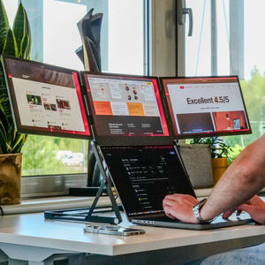 Nouveau 2025 <span class=keywords><strong>Écran</strong></span> portable quad 14 pouces 1200P à 3 <span class=keywords><strong>écran</strong></span>s <span class=keywords><strong>compatible</strong></span> avec les ordinateurs 12-16,5 pouces Win/<span class=keywords><strong>Mac</strong></span> M1/M2/M3/M4 - Product Image 5