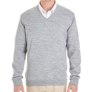 Pull à col en V personnalisé avec logo imprimé pour homme, en polaire écologique, idéal pour l'hiver, avec demi-fermeture éclair - Product Image 4