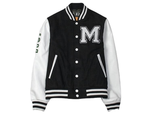 2025 Logo personnalisé université veste manches en cuir broderie noir Couple collège Baseball hommes veste Letterman Varisty vestes - Product Image 1