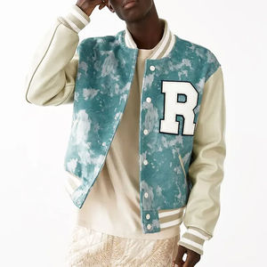 Custom Leather Varsity <b>Jacket</b> Men Women Premium Wool Body SunFade OEM Varsity <b>Jacket</b> for College Teams Sports and Street Fashion - Product Image 1