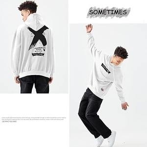 Sudadera con capucha de calle de gran tamaño de alta calidad personalizada para hombres Bold X Graphic Back Design Screen Printed Artistic Hooded - Product Image 5