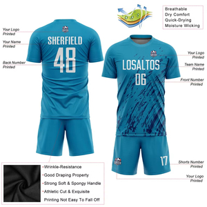 Men's High Quality Custom Logo <b>Soccer</b> Jersey Set Breathable Wholesale Football Uniform with Automated Cutting Technology - Product Image 3