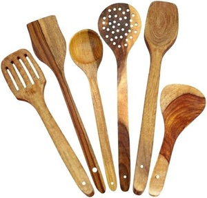 Cuchara de Madera Ecológica de Diseño Moderno con Mango Largo y Tamaño Indio Personalizado para Mezclar en la Cocina, Agitar, Fiestas, Artesanía Saniya - Product Image 3