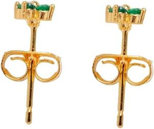 Women's <b>Stud</b> <b>Earring</b> Natural <b>Emerald</b> Gemstone May Birthstone Wedding Minimal Handmade Jewelry 925 Sterling Silver <b>Stud</b> <b>Earring</b> - Product Image 4