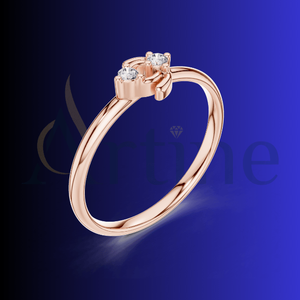 Thronex jewels 14K Anillo de compromiso solitario para regalo de propuesta - Product Image 1