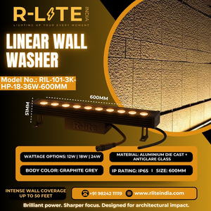 Luz de arandela de pared lineal Mono LED de alta potencia de 600MM 18W 24W 36W 1800K-6500K 230V Iluminación exterior - Product Image 1