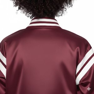 Chaqueta universitaria con relleno de algodón a prueba de viento fina de béisbol con letras bordadas para mujer, fabricación al por mayor, temporada de otoño - Product Image 4