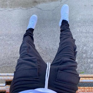 Pantalon de survêtement d'hiver pour hommes avec logo personnalisé OEM Pantalon vierge d'hiver 100% coton chaud et décontracté - Product Image 5