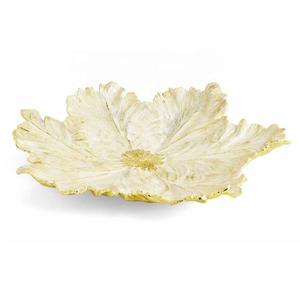 Bol en métal Bol en métal fantaisie de qualité supérieure Vaisselle en forme de fleur Bol en métal enduit de poudre blanche de luxe Cadeaux de pendaison de crémaillère - Product Image 3