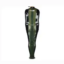 Catsuit en caoutchouc <span class=keywords><strong>Latex</strong></span> fétiche fermeture éclair <span class=keywords><strong>Latex</strong></span> corps complet femmes noires unisexe personnalisé OEM ODM meilleur prix - Product Image 2