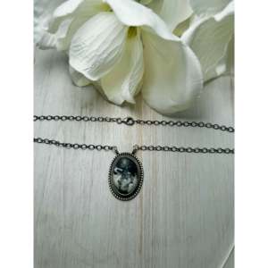 White Buffalo & Sterling Silver Necklace Navajo-<b>Crafted</b> Cultural Collectible Jewelry - Product Image 2
