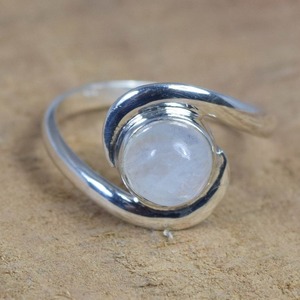 Anillo de piedras preciosas de piedra lunar de Fuego Azul, anillo de plata chapado en rodio hecho a mano de Plata de Ley 925 para boda, regalo de Navidad, Año Nuevo - Product Image 2
