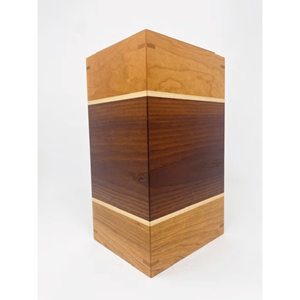 Nueva llegada urna de madera hecha a mano de madera de cerezo de Vietnam al por mayor urna funeraria de cremación para adultos - Product Image 3