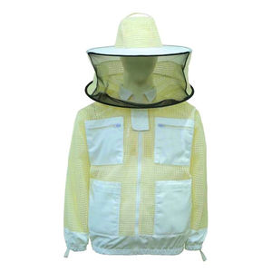 Chaqueta de apicultura ventilada de 3 capas, chaqueta de seguridad para apicultores en Color blanco, Unisex, embalaje personalizado, chaqueta de apicultura para hombre, OEM - Product Image 1