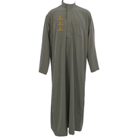 Abaya Islamique Marocaine en Gros pour Hommes Grande Taille Respirante Séchage Rapide Thermique Hiver Unie Décontractée Style Urbain Arabe Musulman