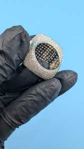 Anillo de lujo para hombre, estilo hip hop, con diamantes de moissanita VVS de alto brillo, chapado en rodio sobre plata de ley 925, ideal para fiestas. - Product Image 5