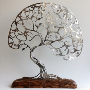 StarryTree AuraBranch EternaBloom escultura de árbol de Metal decorativa hecha a mano para el hogar y la Oficina - Product Image 5