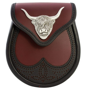 Hecho a medida de cuero auténtico Highland Full Dress Kilt Sporran accesorio de instrumento Musical hecho a mano con todos los tamaños gran oferta - Product Image 1