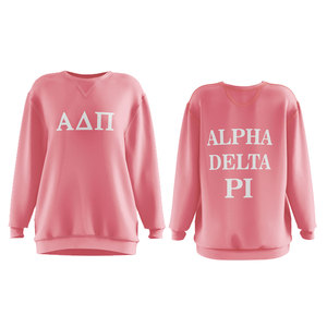 Sudadera de lana para mujer personalizada para invierno/otoño, ropa de calle de moda para viajes, con estampado de letras griegas, Spandex/Material de algodón - Product Image 6