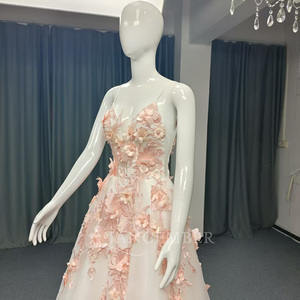 Jancember ANY165 Vestido <span class=keywords><strong>de</strong></span> Noche Sexy con Espalda Descubierta, Encaje y Flores Rosadas en 3D, <span class=keywords><strong>Vestidos</strong></span> <span class=keywords><strong>de</strong></span> <span class=keywords><strong>Fiesta</strong></span> Formales - Product Image 5