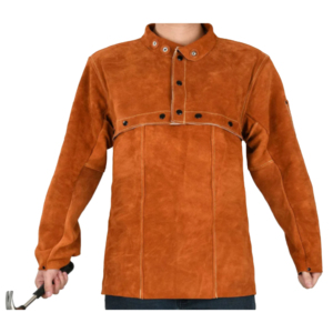 Veste de soudage en cuir de vachette fendu de qualité supérieure Vêtements de protection Veste de soudage résistante au feu - Product Image 1