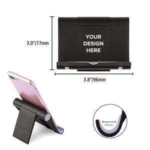 <span class=keywords><strong>Support</strong></span> de téléphone en plastique réglable avec logo personnalisé, pliable, pour bureau, idéal pour les cadeaux d'événements - Product Image 2
