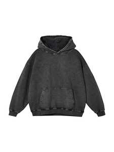 Sweat-shirt pour homme avec logo personnalisé, polaire imperméable, hiver, vente en gros, coupe classique, pull à capuche lourd, épaules tombantes, 100% coton - Product Image 6