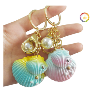 Llavero de Concha Marina Estilo Playa, Artesanía de Concha Natural para Recuerdo y Colección de Regalos - Product Image 5