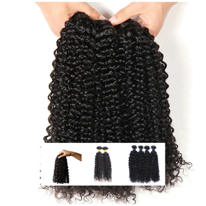 Trames de cheveux bouclés crépus de qualité supérieure 100% cheveux bruts humains Remy pour des extensions d'apparence naturelle - Product Image 1