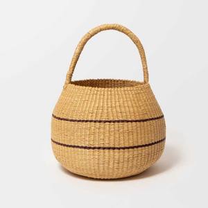 Meilleure vente panier de bolga jonc de mer tressé à la main naturel paniers de rangement en paille en gros du Vietnam - Product Image 4