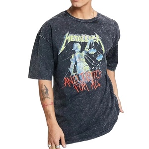 เสื้อยืดคอกลมทรงปกติสำหรับผู้ชาย ลายวินเทจฟอกสี 100% ผ้าฝ้าย สีดำ พิมพ์ลาย เป็นมิตรกับสิ่งแวดล้อม ระบายอากาศได้ดี น้ำหนัก 240 กรัม - Product Image 1