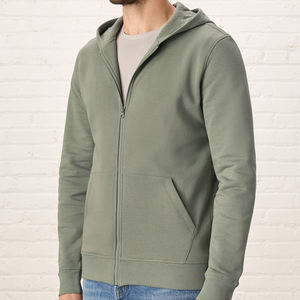 Sweat à capuche zippé en molleton biologique, sweat-shirt à fermeture éclair intégrale pour homme, sweat-shirt en coton pur, veste à capuche pour homme, sweat-shirt à capuche personnalisé - Product Image 6