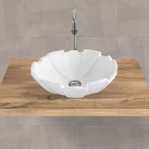 Lavabo de mesa de cerámica blanca, gran oferta, lavabo de encimera de forma redonda, lavabo de baño, lavabo de cerámica - Product Image 3
